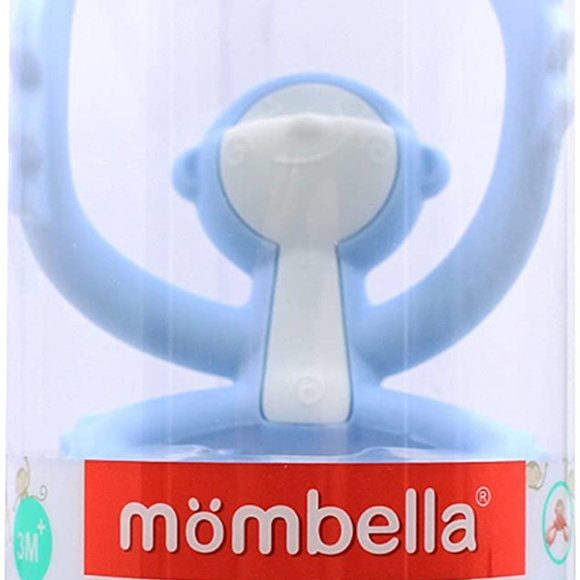 Mombella Hugging Monkey Teether Toy Light Blue New - Picture 2 of 9